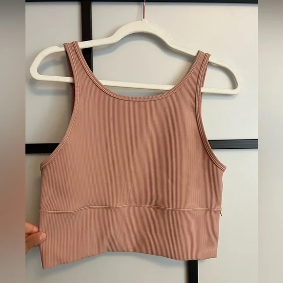 SOLD Lululemon Power Pivot Ribbed Tank Top! Color Pink Clay - Picture 2 of 3